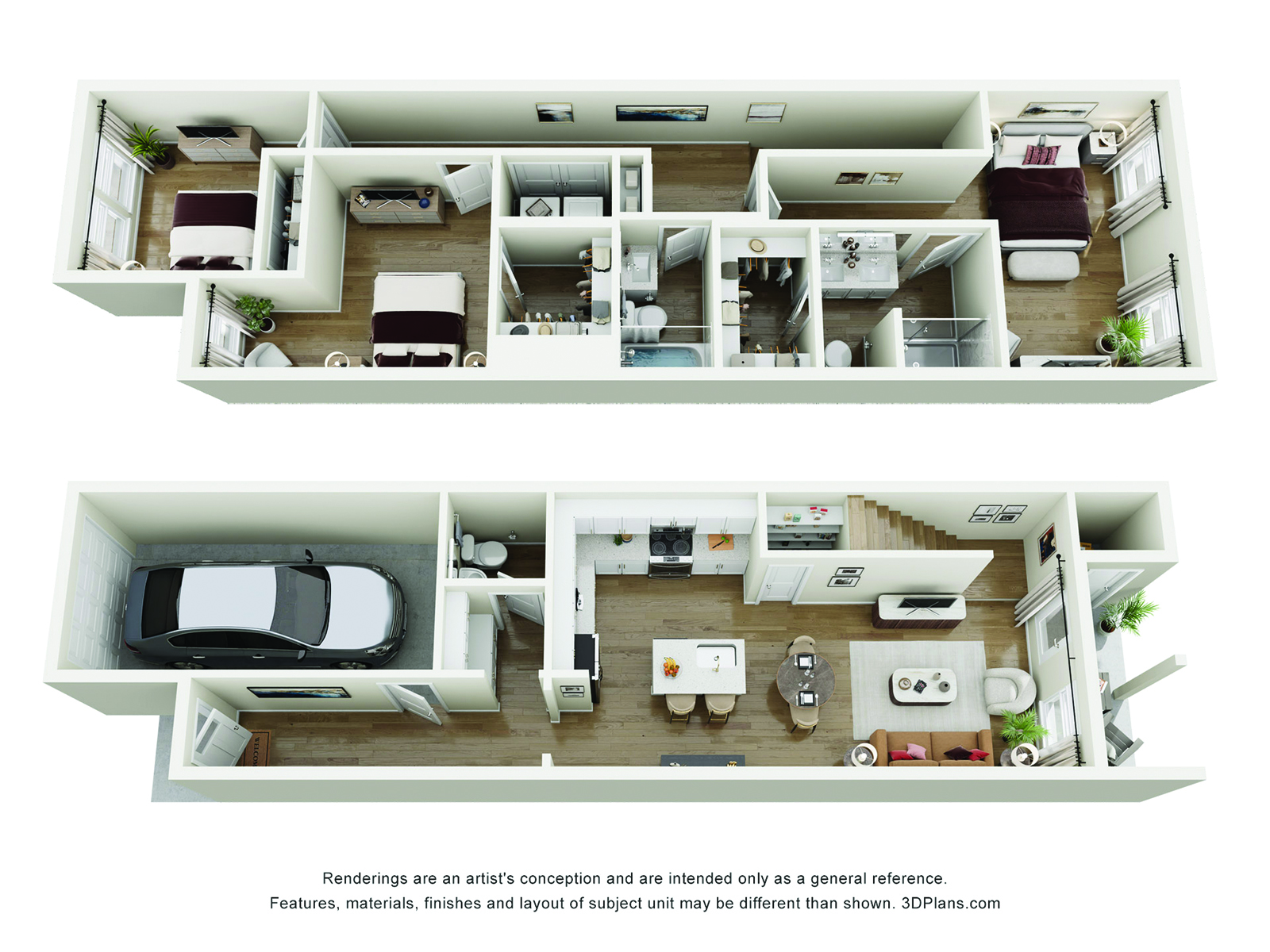 Three Bedroom Townhome Image